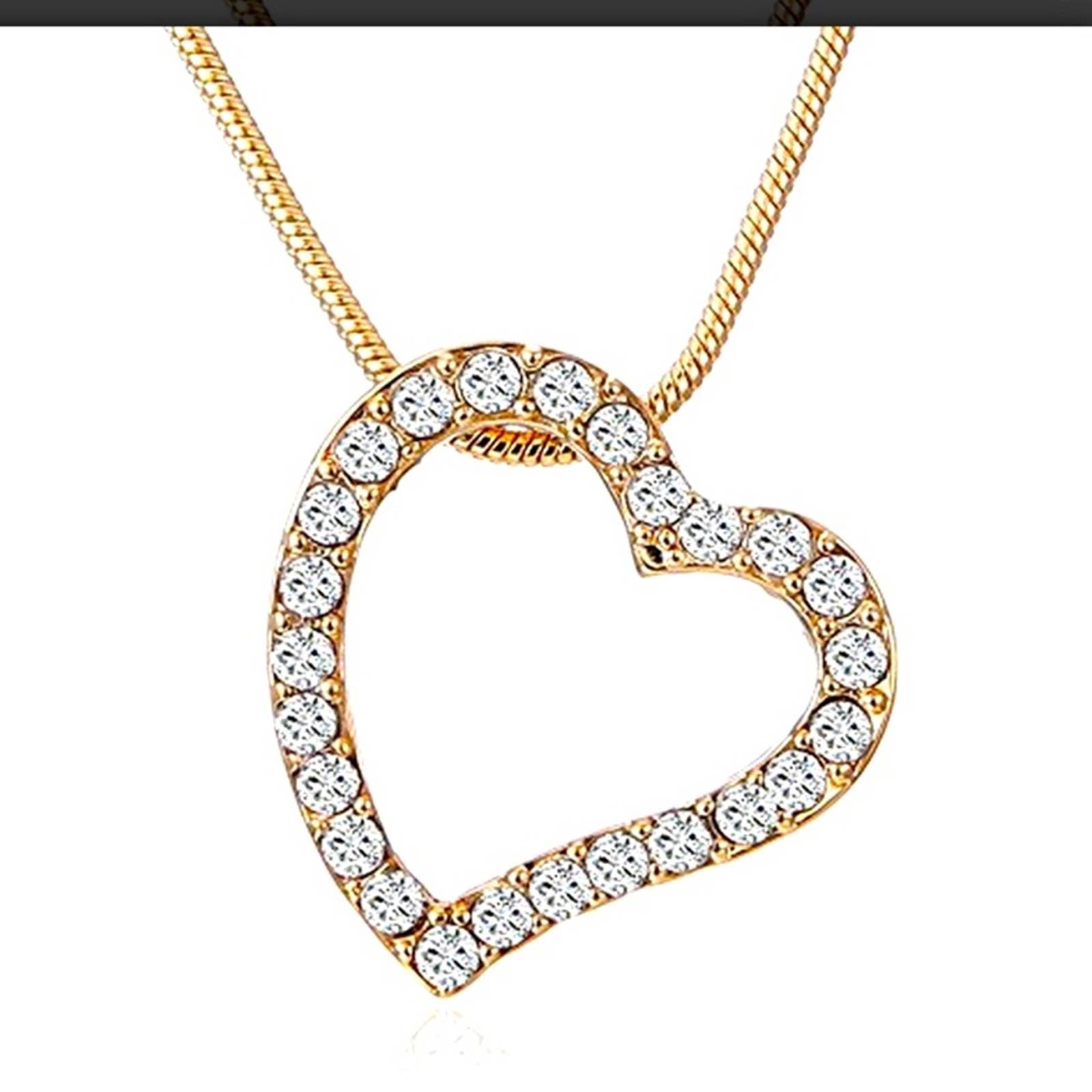 New Gold Open Heart Necklace